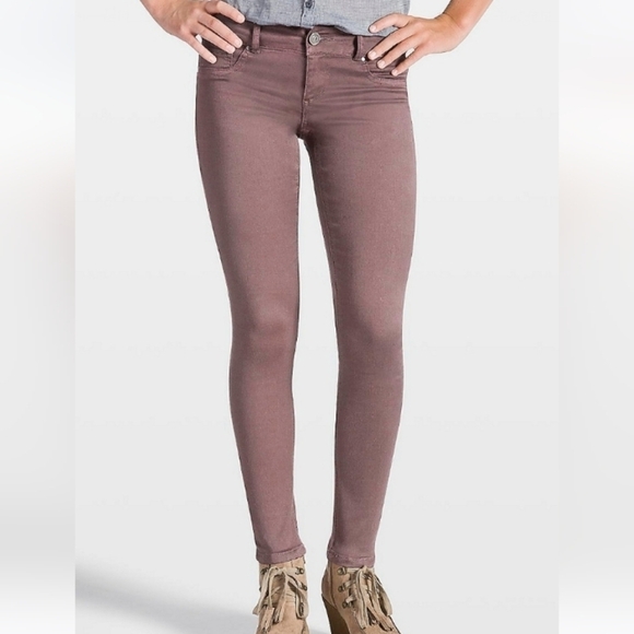 Maurices jegging denim flex stretch mid rise mushroom dark khaki L reg - Picture 7 of 7